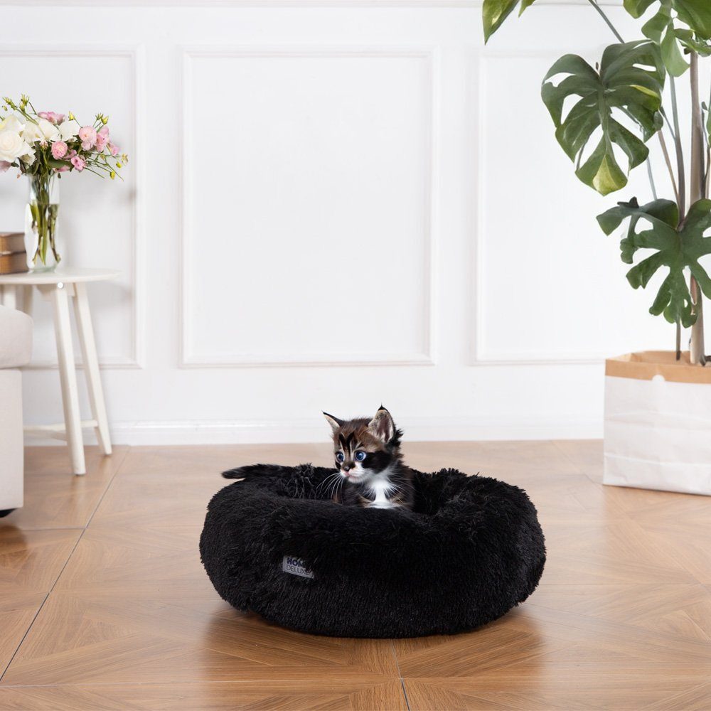HOME DELUXE Tierbett Haustierbett MUFFIN - Größenauswahl 60/80/120, Polyester, mit Schondecke, abnehmbare Bezüge, Hundekissen
