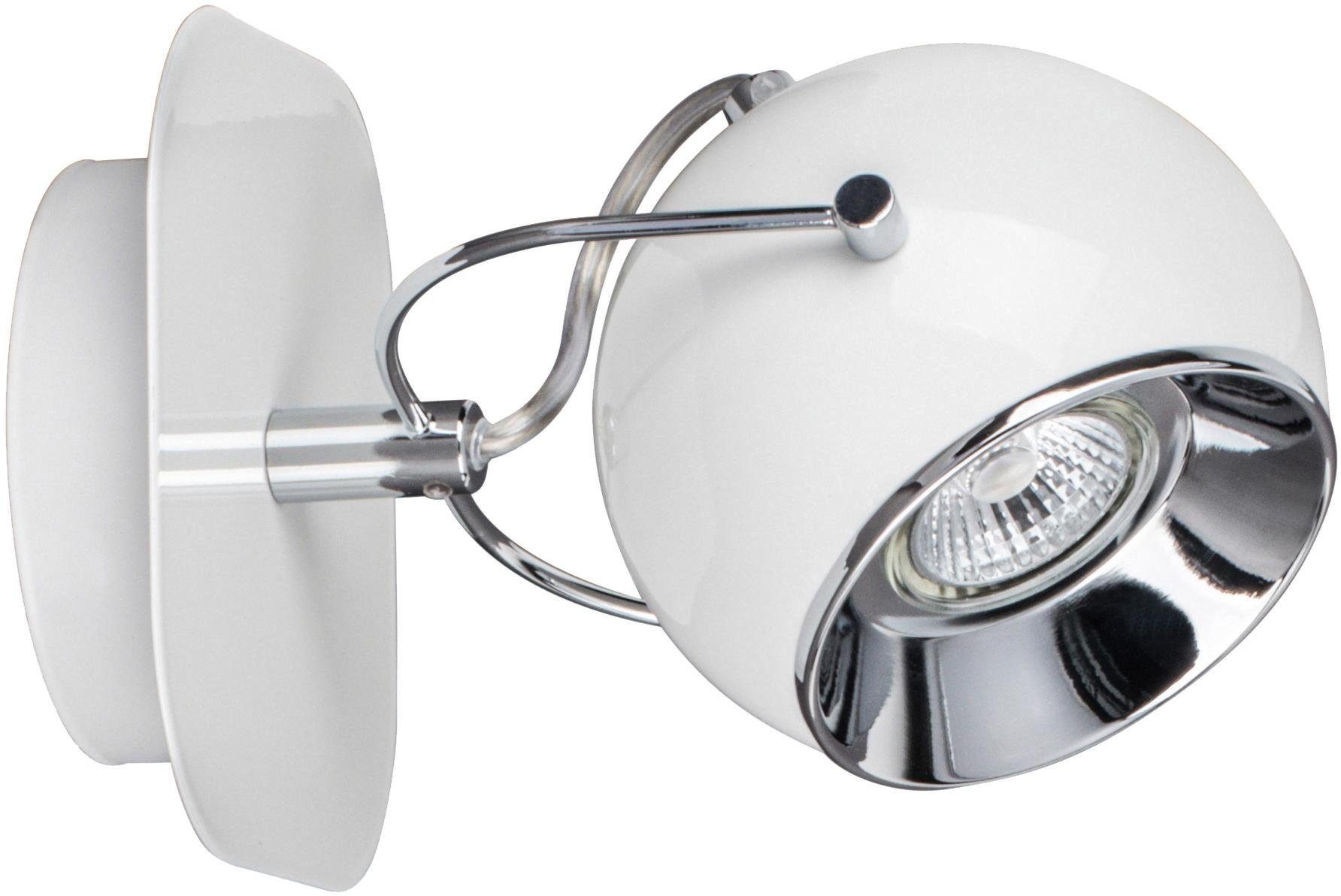 SPOT Light Wandleuchte BALL, LED wechselbar, Warmweiß, LED Leuchtmittel Inklusive, schwenkbarer und flexibler Retrostrahler