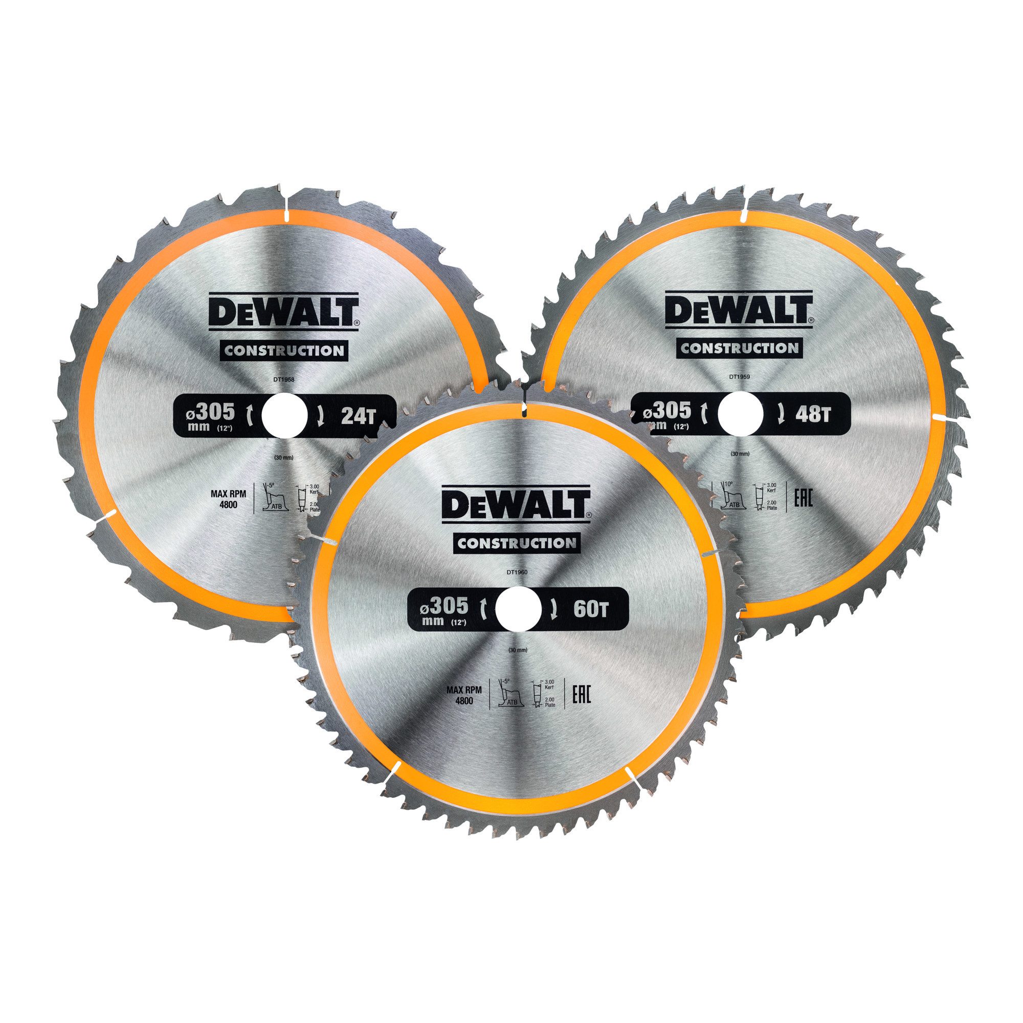 DeWalt Kreissägeblatt DEWALT Kreissägeblatt-Set Stationär DT1964-QZ