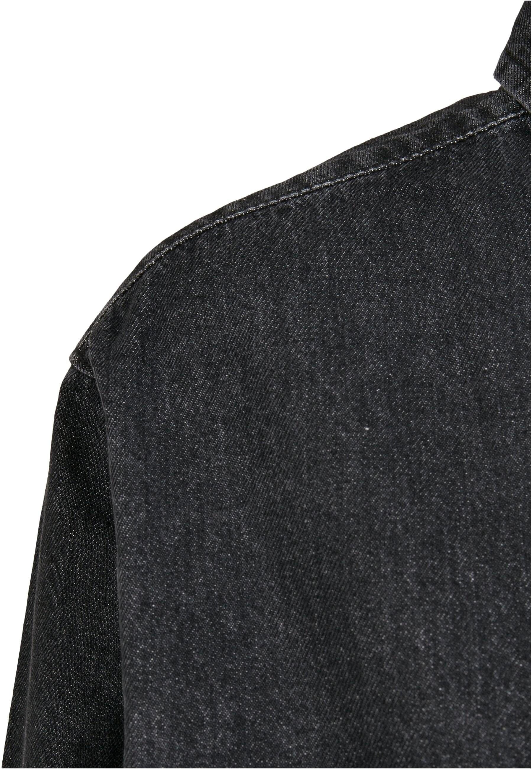 washed Bluse URBAN Ladies CLASSICS black Oversized Damen Denim stone Shirt Klassische