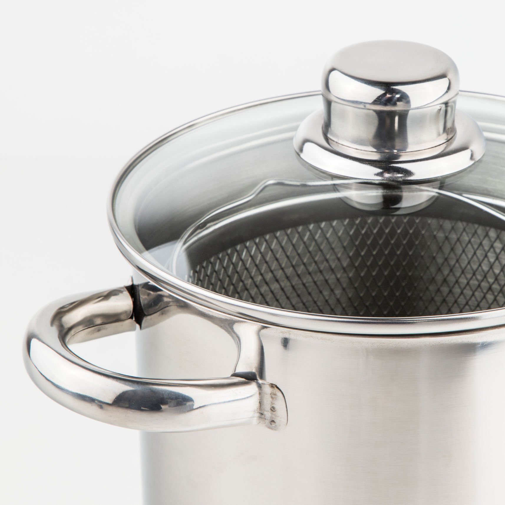Spetebo Spargeltopf Edelstahl Spargeltopf mit Korbeinsatz - 4 L, Edelstahl (Set, 3-tlg., Spargeltopf mit Einsatz), Nudel Spargel Kochtopf mit Schüttrand