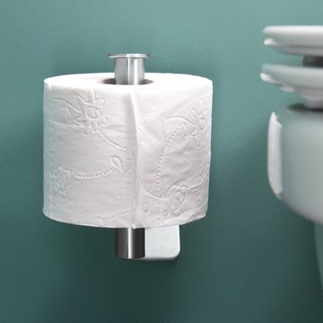 bremermann Toilettenpapierhalter Bad-Serie PIAZZA tape – Toilettenpapierhalter 2in1 selbstklebend