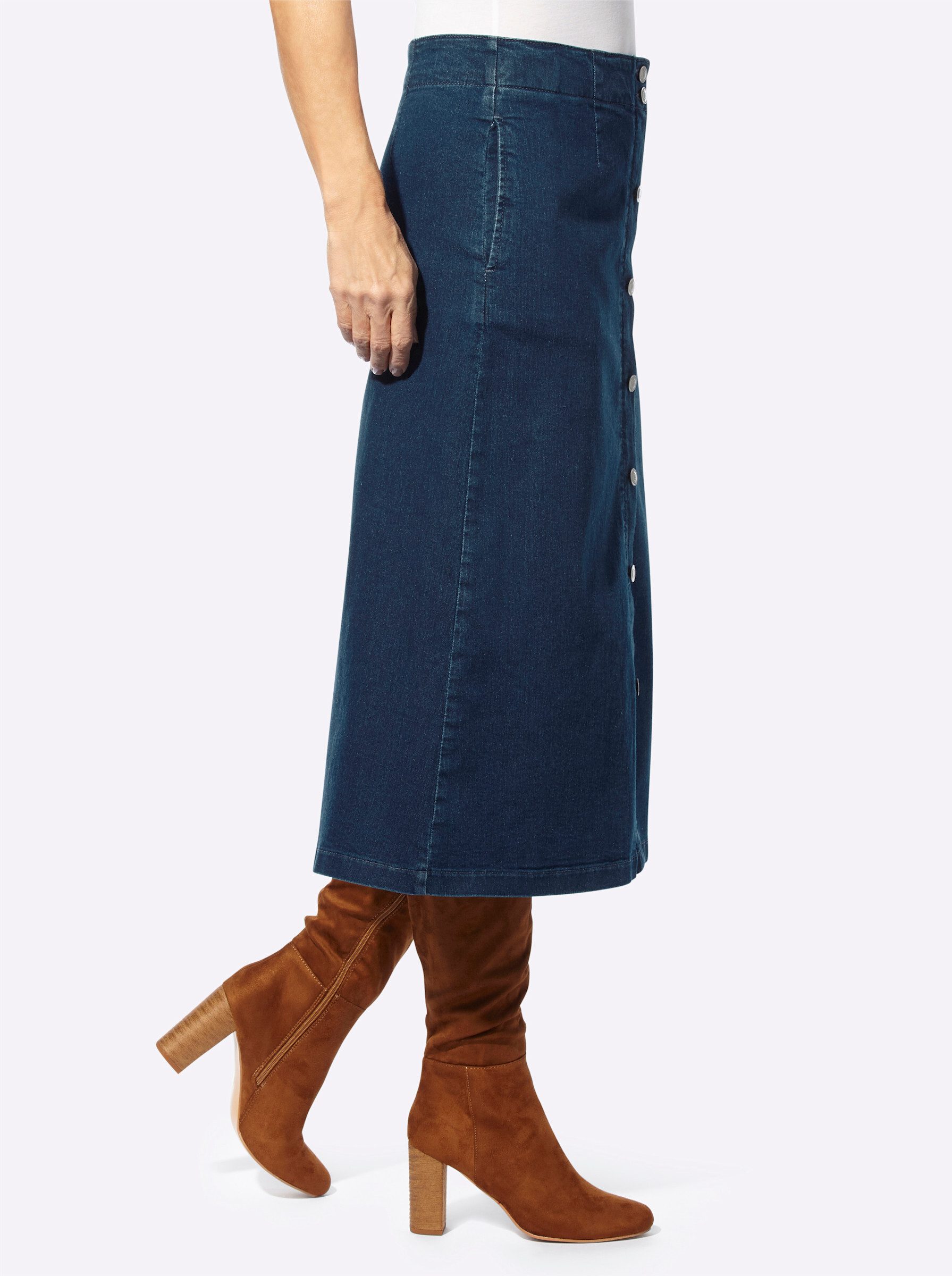 Sieh an! A-Linien-Rock Jeansrock günstig online kaufen