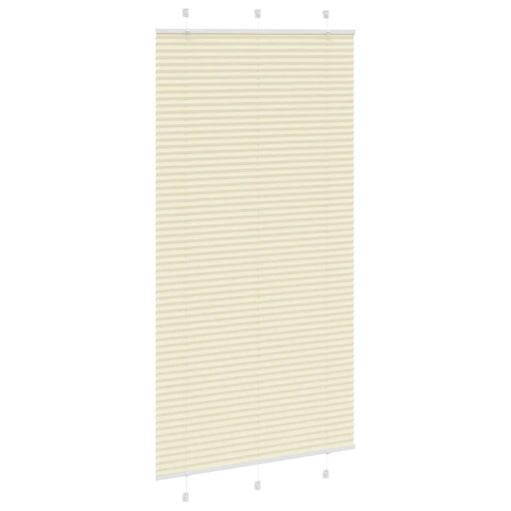 vidaXL Jalousie 100 x 200 cm Plissee Creme 100x200 cm Stoffbreite 99,4 cm Polyester