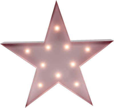 MARQUEE LIGHTS LED Dekolicht »Stern«, Wandlampe, Tischlampe Star mit 10 festverbauten LEDs - 31cm Breit und 31cm hoch