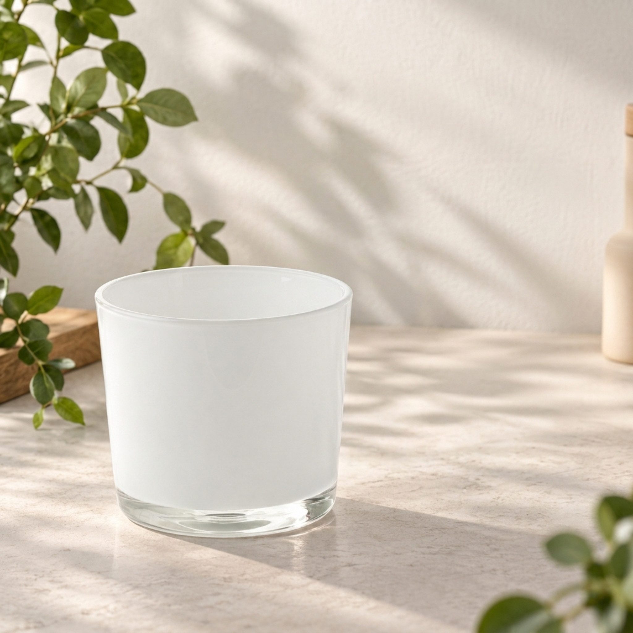 matches21 HOME & HOBBY Blumentopf Glastopf rund Pflanzgefäß Teelichtglas Glas weiß Ø 11,5 cm (1 St). € 8,99