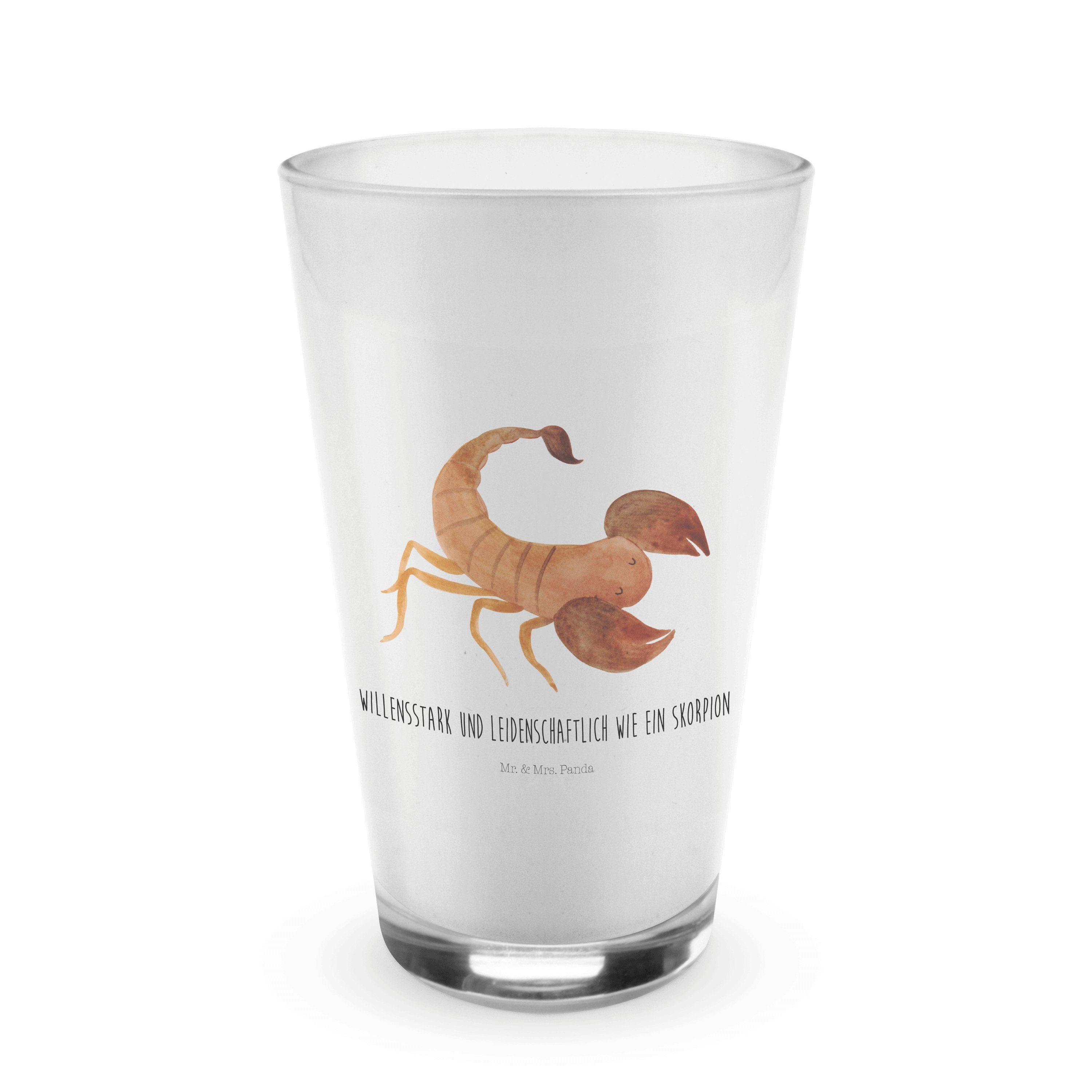 Mr. & Mrs. Panda Glas Sternzeichen Skorpion - Transparent - Geschenk, Aszendent, Glas, Capp, Premium Glas
