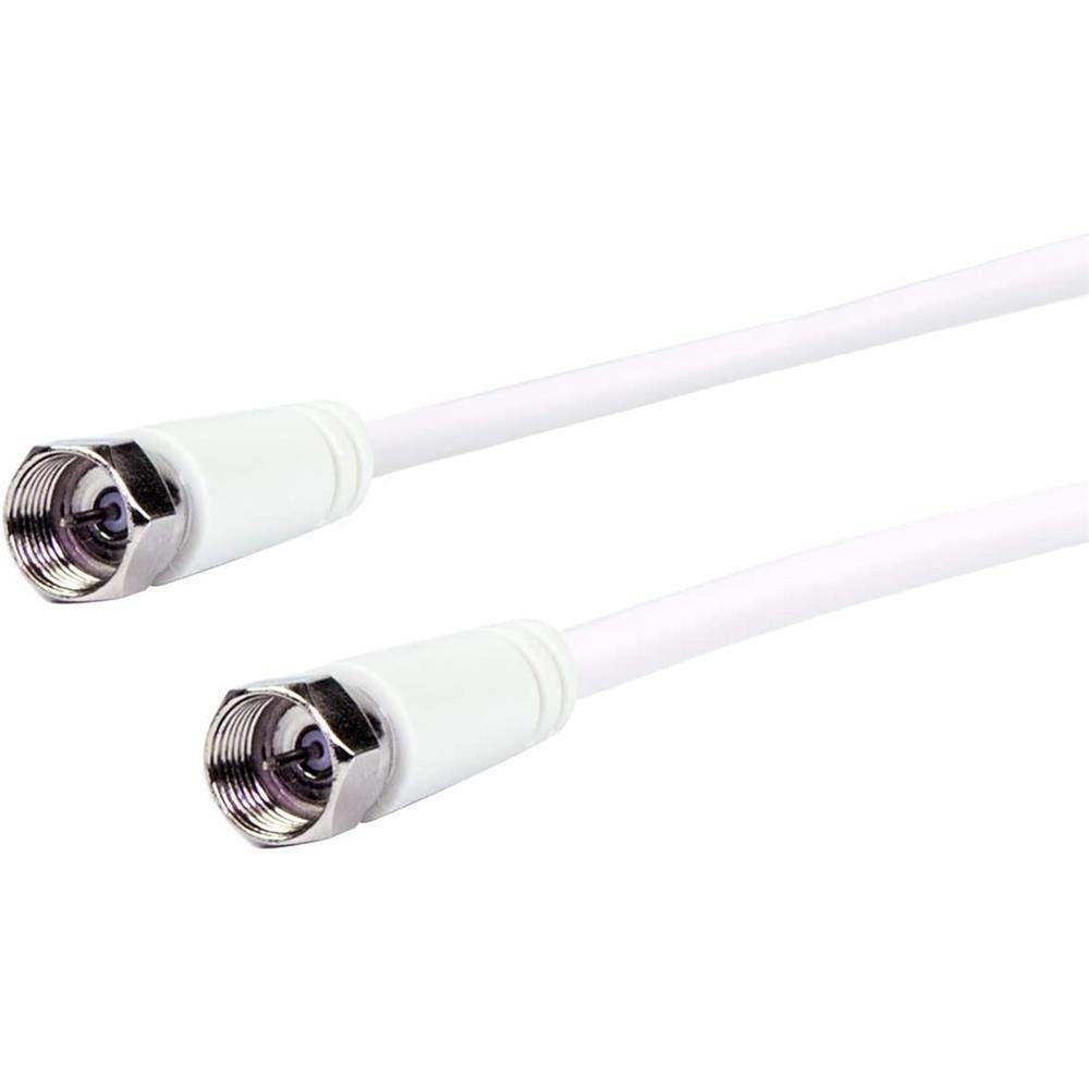 Schwaiger KVCHQ30532 SAT-Kabel, SAT Anschlusskabel, 90 dB, 3m, weiß, Kunststoff, F Stecker