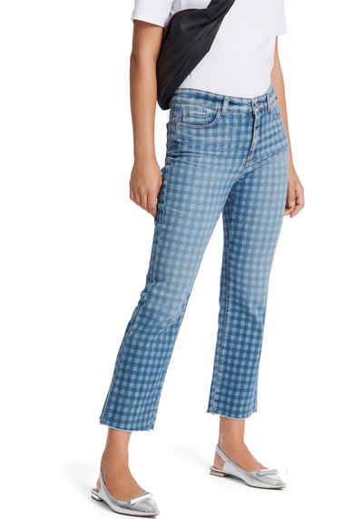 Marc Cain 7/8-Jeans "Pants Flower Vichy" Premium Damenmode mit Karomuster