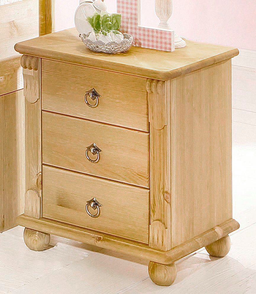 OTTO home Nachtkommode Tessin, aus massiver FSC®-zertifizierter Kiefer, mit 3 Schubladen