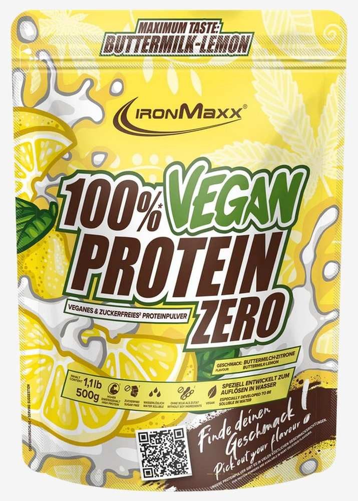 Ironmaxx IronMaxx 100% Vegan Protein Zero – 500g-Beutel Buttermilk Lemon Pulver