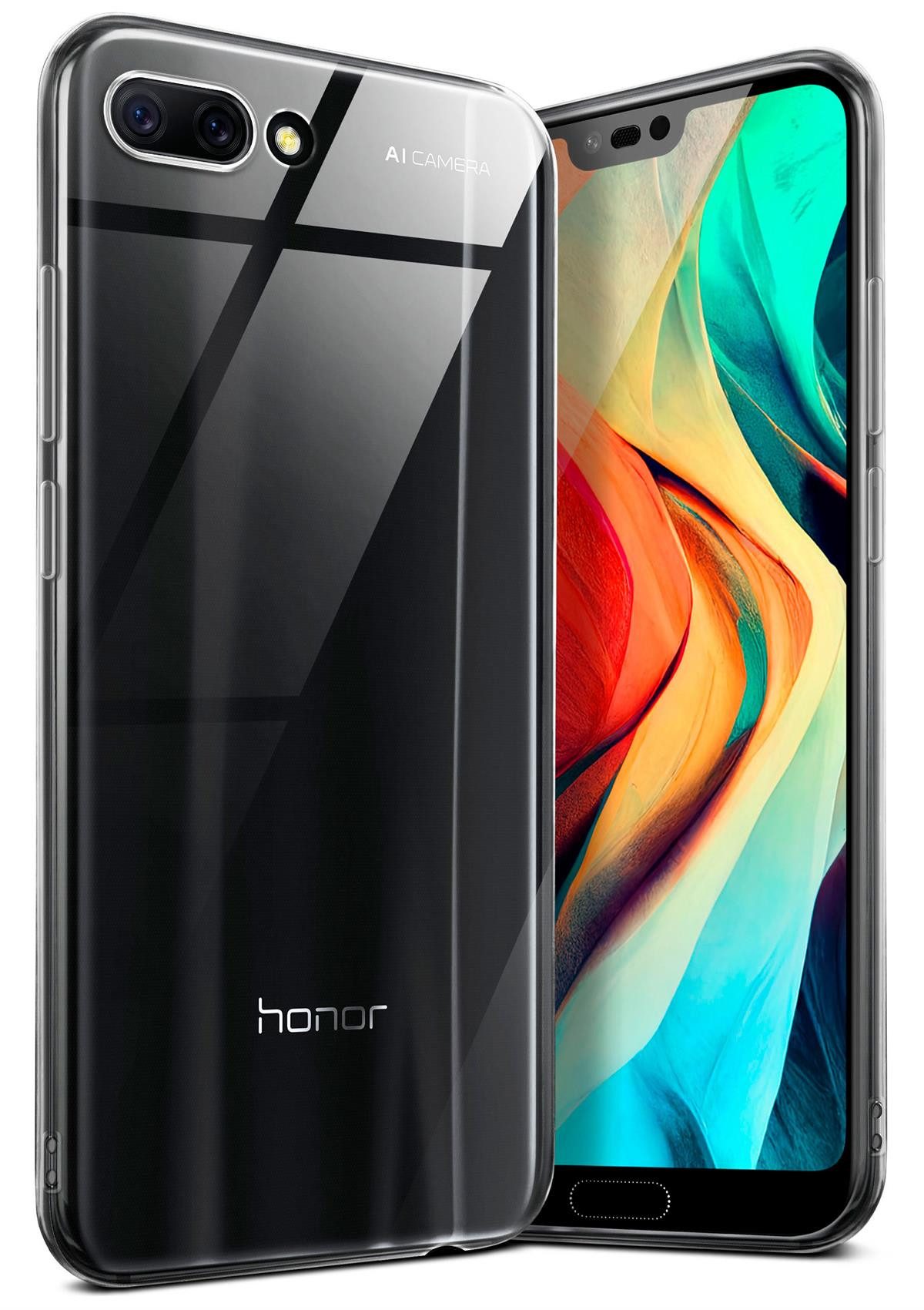moex Handyhülle moex® Aero Case für Huawei Honor 10, Hülle Silikon durchsichtig, Clear Schutzhülle Transparent Silikonhülle