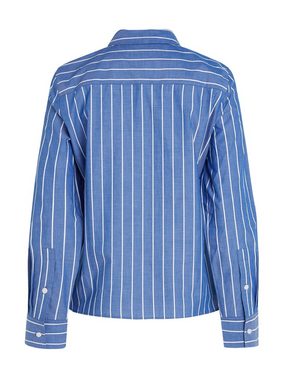 Tommy Hilfiger Hemdbluse BASEBALL STRIPE REGULAR SHIRT mit Logostickerei