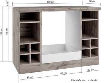 Kochstation Herdumbauschrank KS-Lana Breite 120 cm