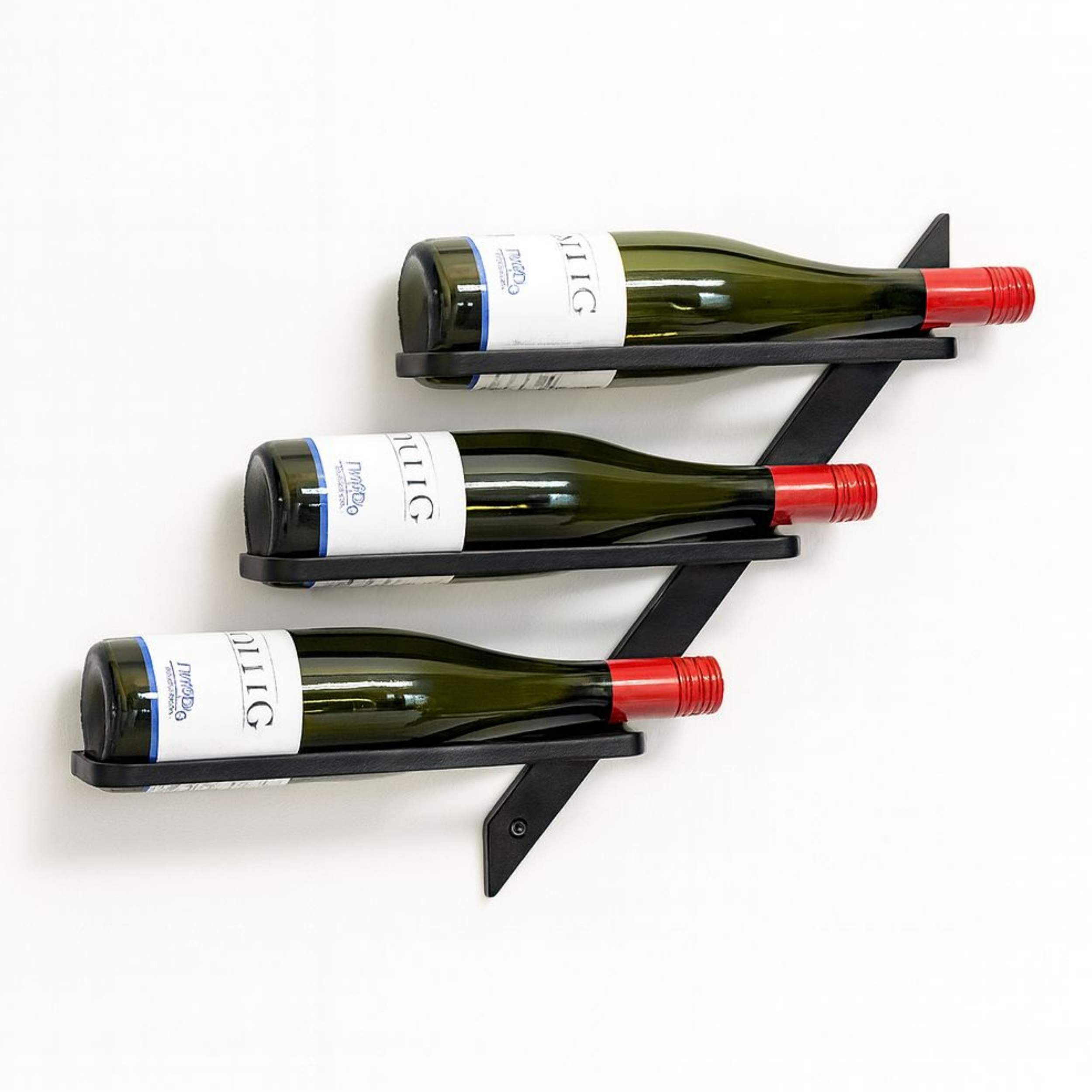 DanDiBo Weinregal Weinregal Wand Metall Schwarz Modern 96692 Flaschenregal Schmal, Weinhalter Бутылки, Wohnzimmer Wandmontage Wine Rack Держатель для винных бутылок