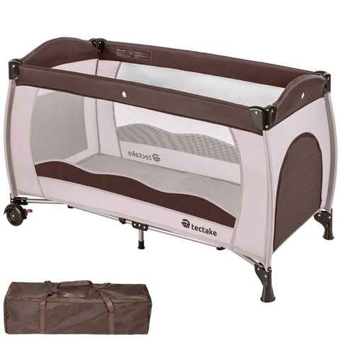 tectake Baby-Reisebett Korientalischreisebett 126x65x80cm mit Transporttasche, Tragbar