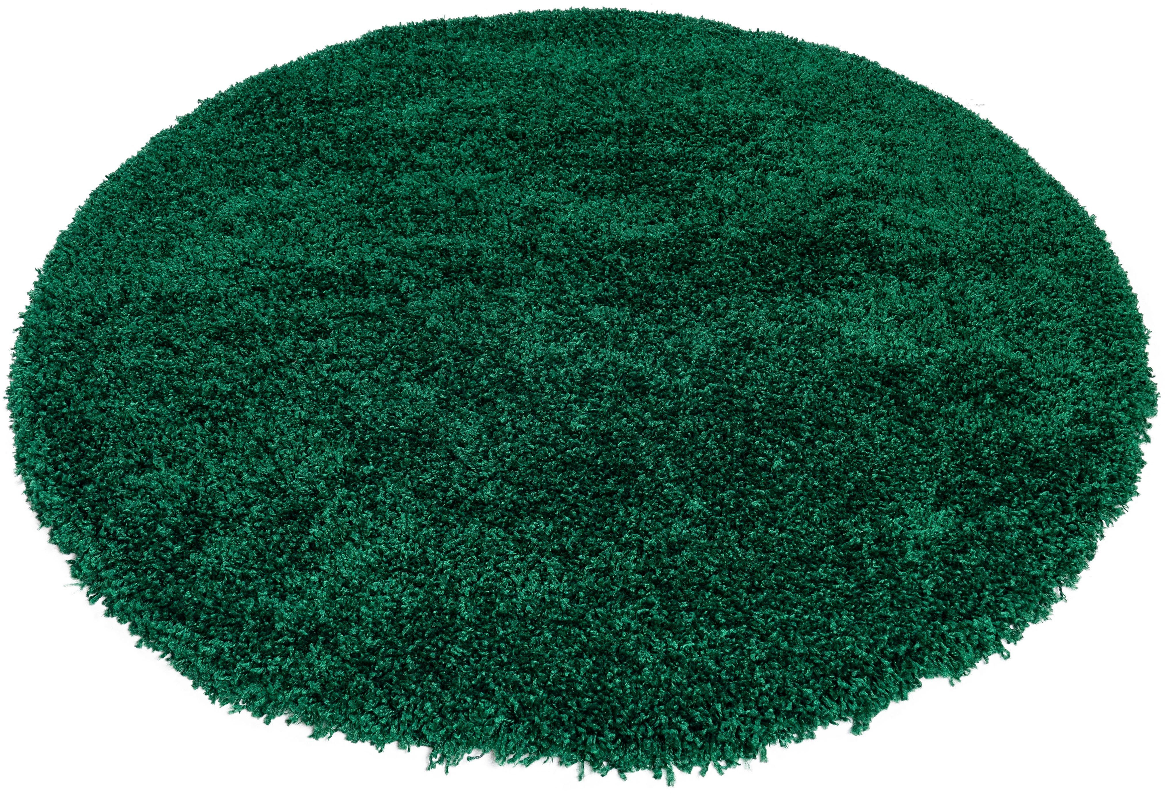 OTTO home Teppich Shaggy 30, rund, Höhe: 30 mm, Teppich in Uni-Farben, besonders weich und kuschelig, Wohnzimmer