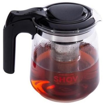 SHOV Teekanne SHOV Glasteekanne mit Teesieb aus Edelstahl Überhitzungsschutz -1500ml
