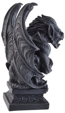 Vogler direct Gmbh Dekofigur Brüllender Gargoyle mit Schwingen, Größe: LxBxH ca. 13x10x18 cm, aus Kunststein