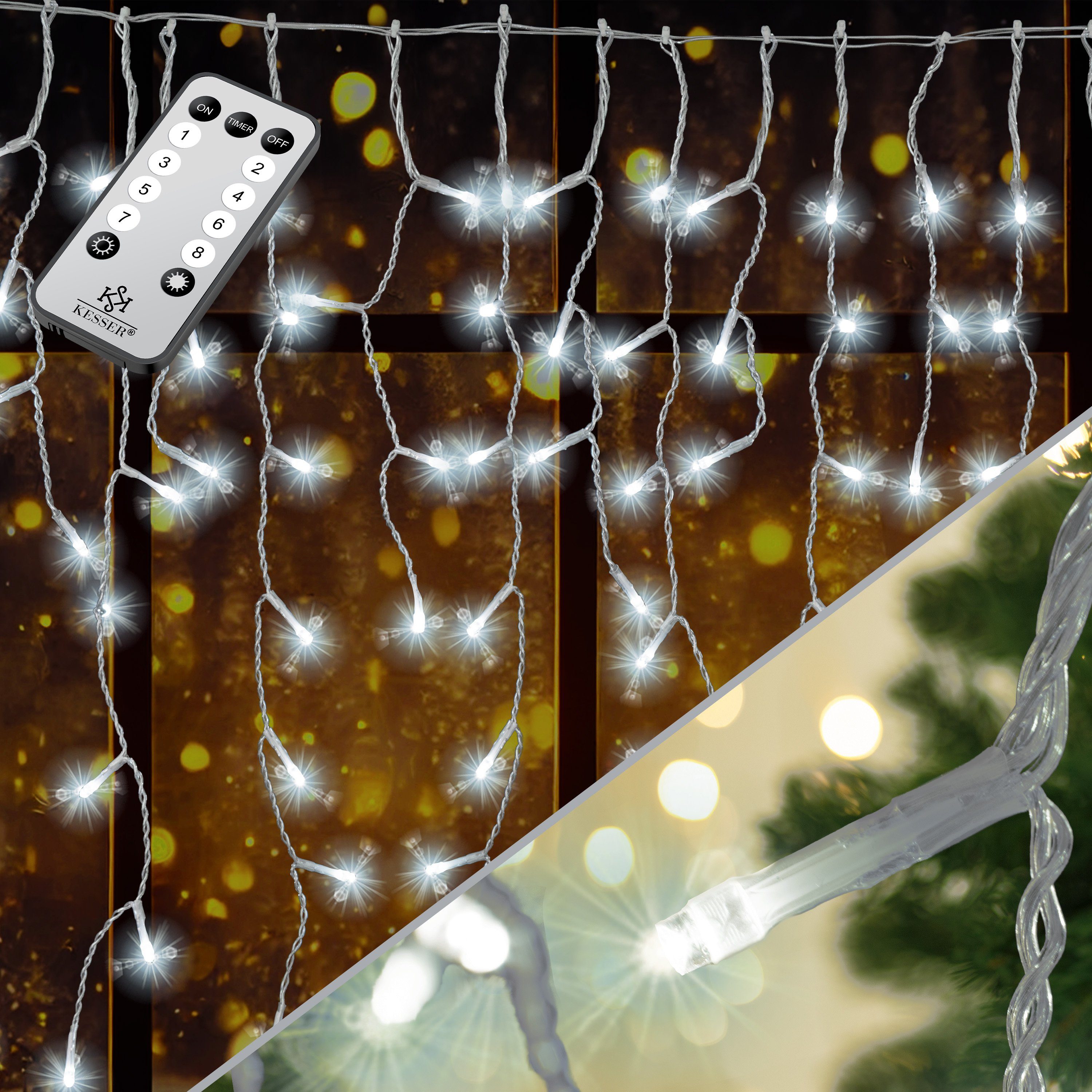 KESSER Lichterkette, Regenlichterkette Lichterkette inkl Fernbedienung günstig online kaufen