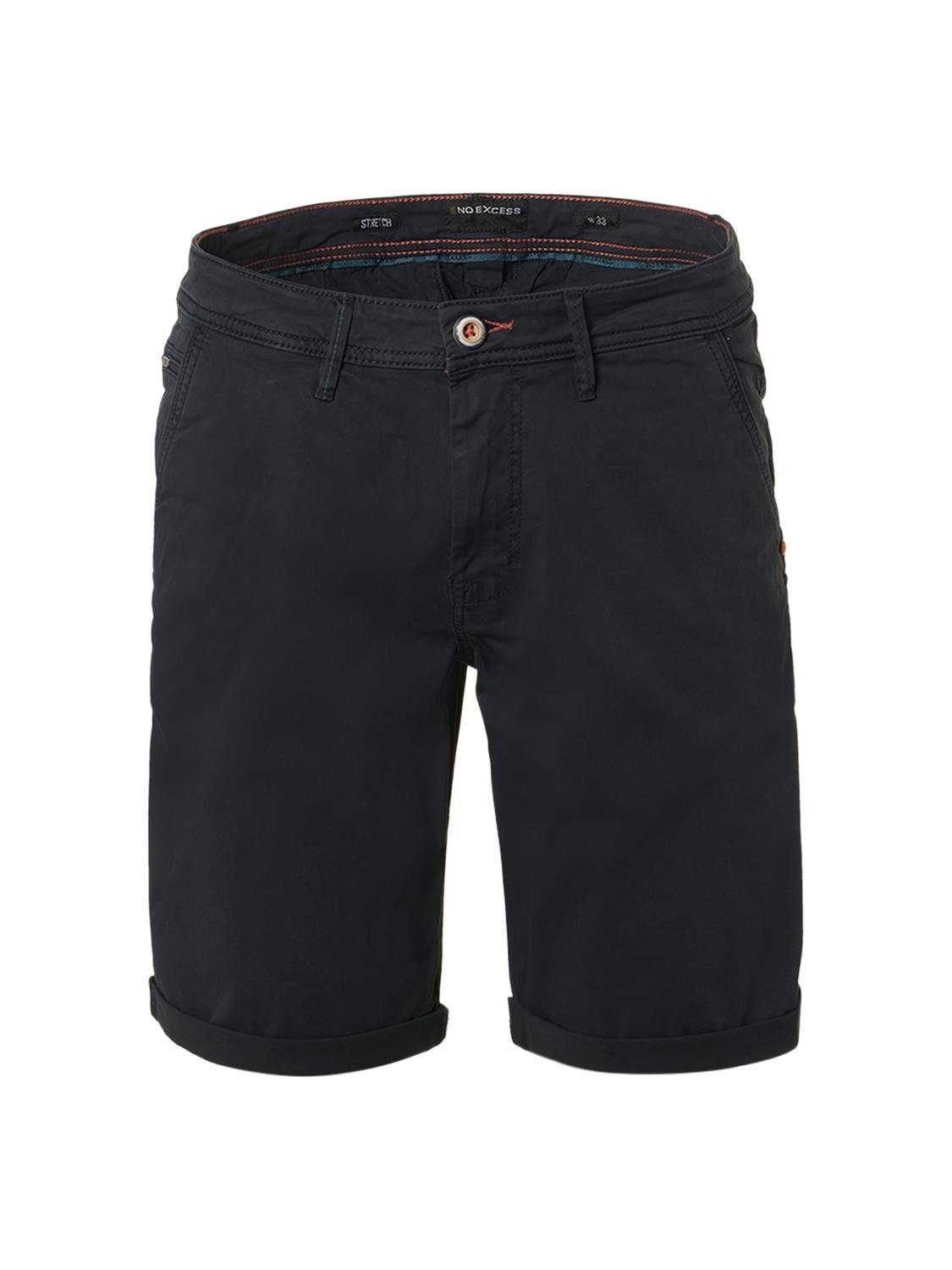 NO EXCESS Stoffhose Short Chino Garment Dyed Twill Stre