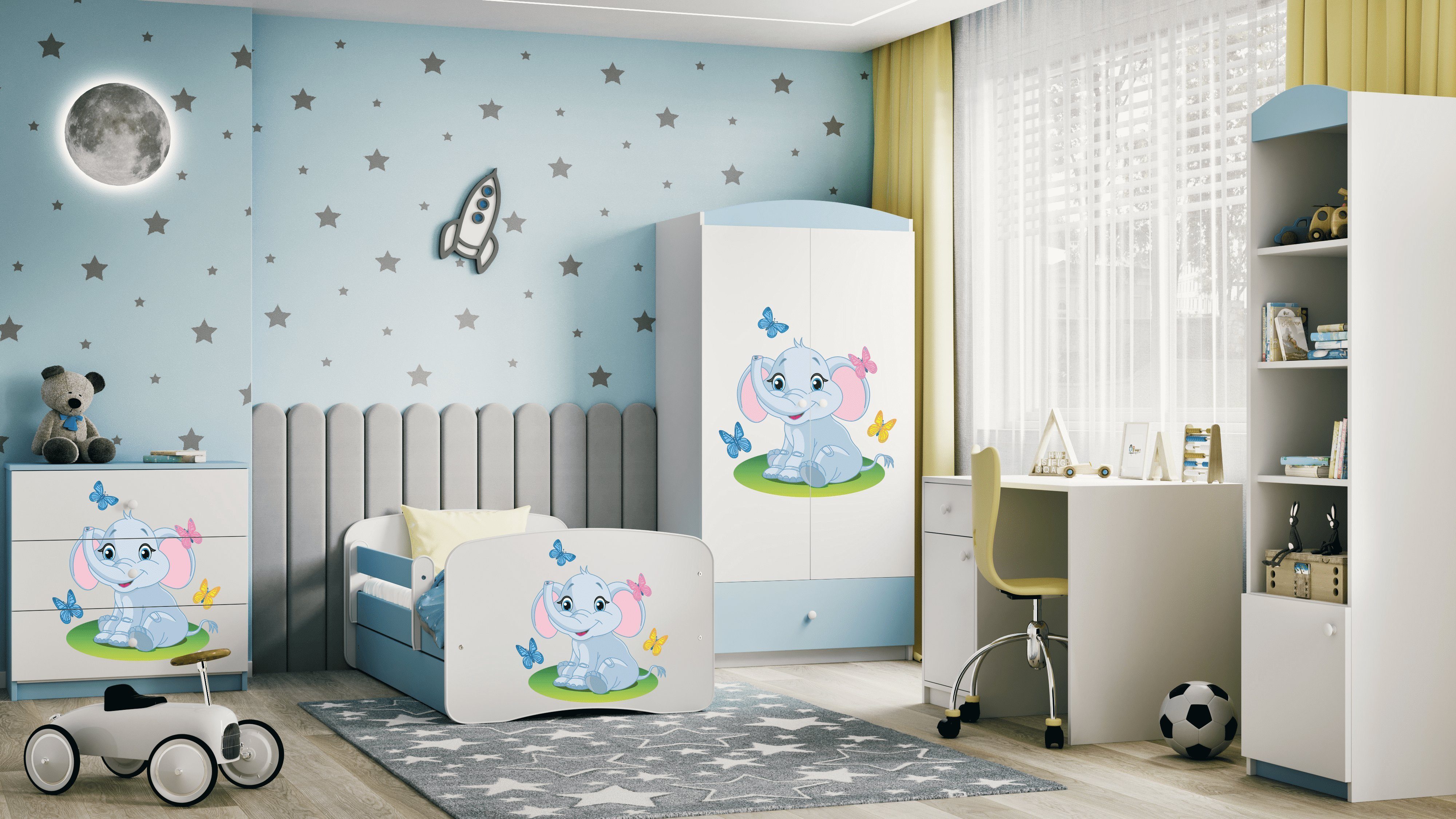 Bjird Kinderkleiderschrank Kleiderschrank Babydreams (4 Einlegeböden günstig online kaufen