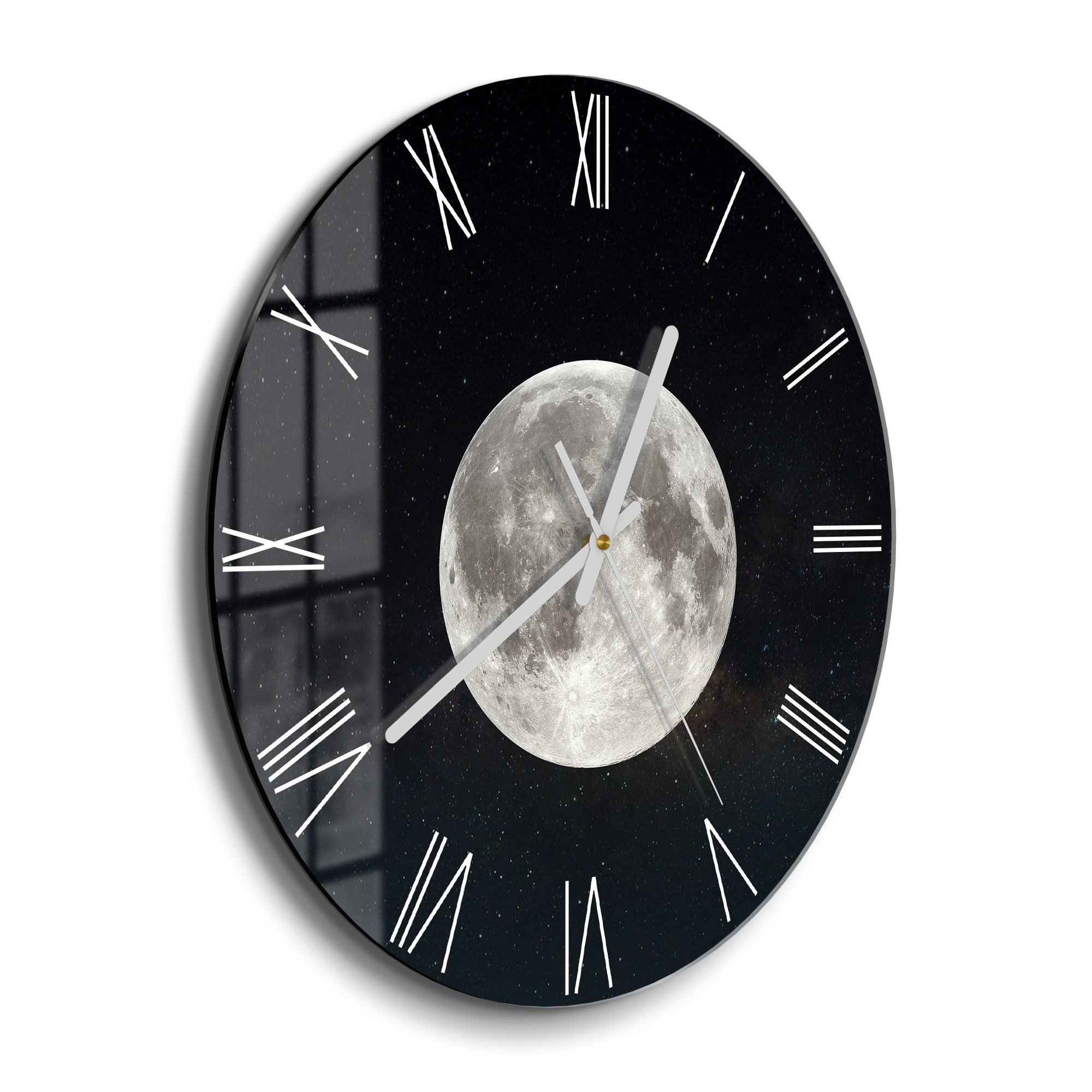 DEQORI Wanduhr 'Mondnachtzauber' (Glas Glasuhr modern günstig online kaufen