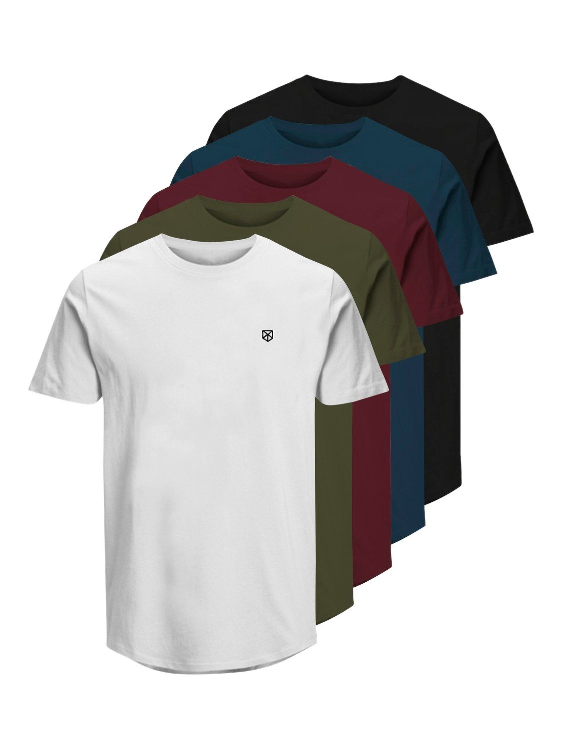 Jack & Jones T-Shirt JPRBLABRODY TEE SS CREW NECK 5PK MP (Packung, 5-tlg., 5er-Pack)