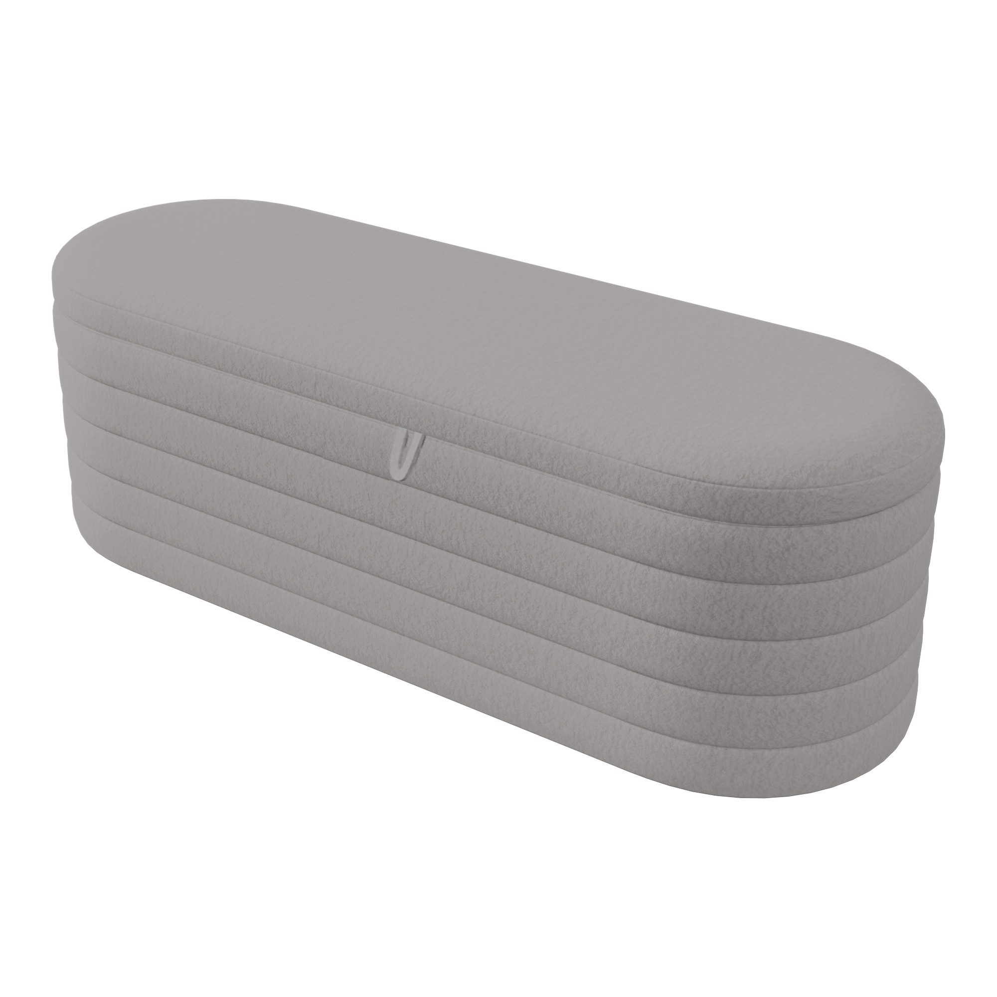 HAUSS SPOLE Fußhocker Fußhocker mit Stauraum 120 x 40 cm, Sofahocker, Teddyfleece, Grau (Vielseitiger Fußhocker mit Stauraum 120x40 cm – Teddyfleece-Stoff, verstecktes Fach, perfekt als Sitzgelegenheit oder Fußstütze für Wohnzimmer und Schlafzimmer., 120 x 40 cm)