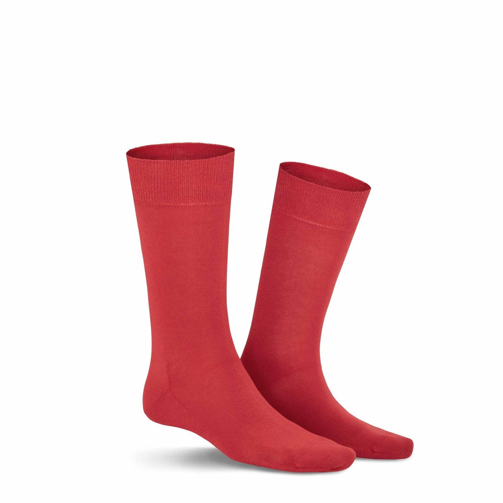 KUNERT Basicsocken RICHARD (1-Paar) Herren Socken hautfreundlich und weich Red 8410