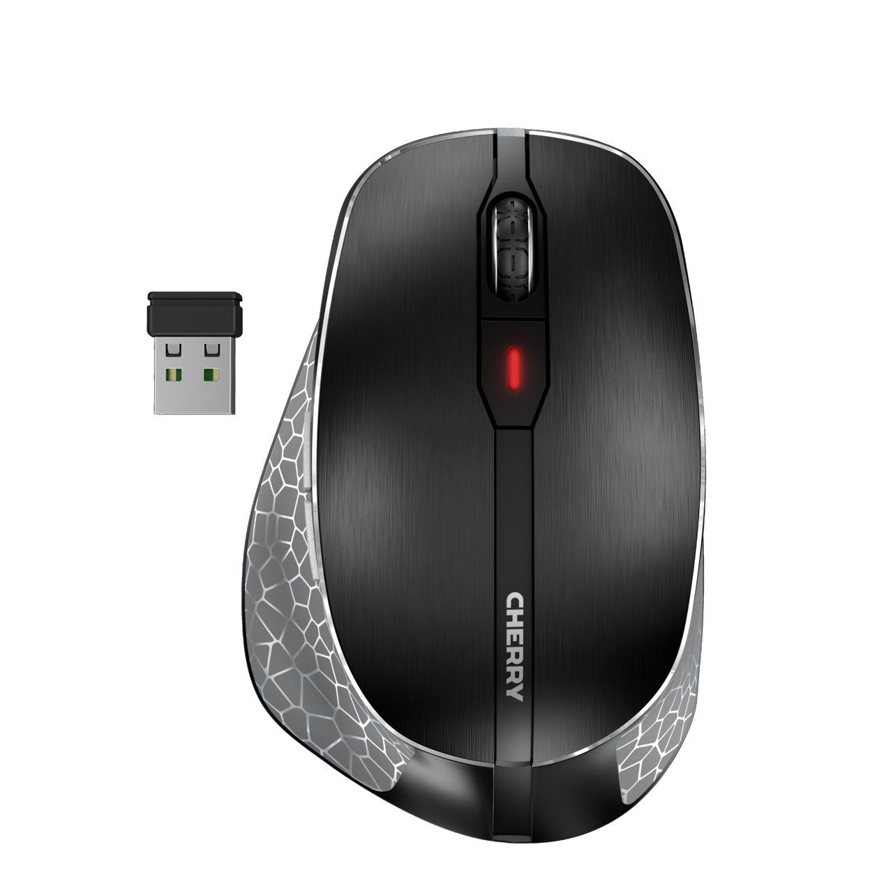 Cherry MW 8C ERGO ergonomische Maus (Bluetooth, Inklusive Transportbeutel)