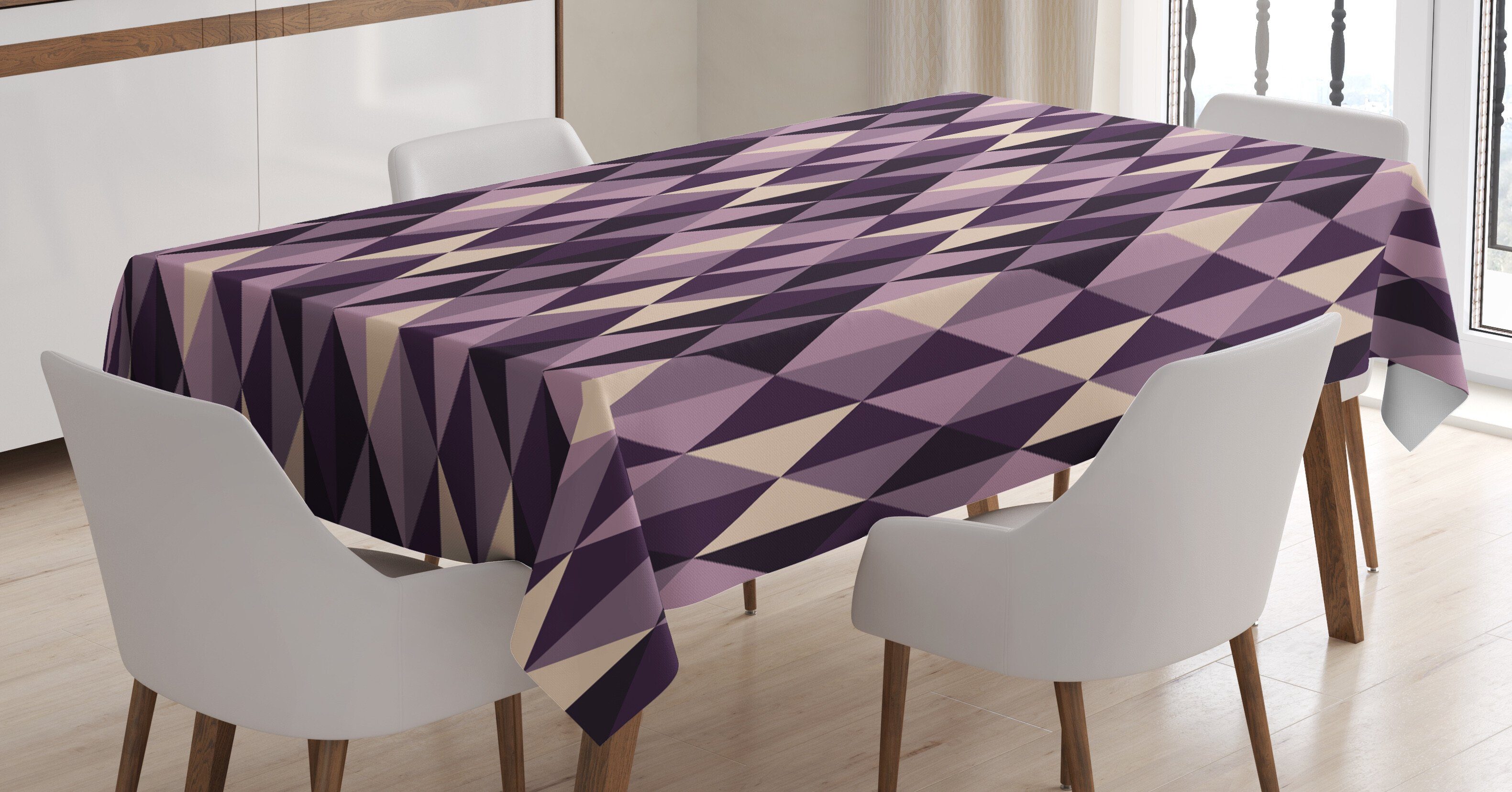Tischdecke Abakuhaus Triangles Stil den Abstrakt Farben, Bereich Für Außen Waschbar Geometrisch Farbfest Klare geeignet