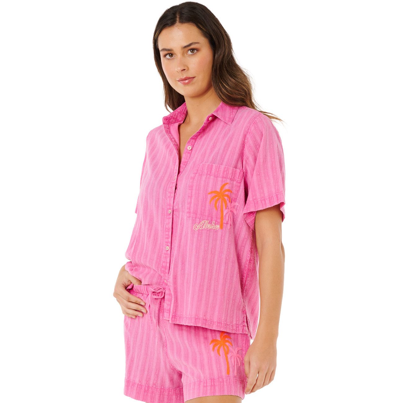 Rip Curl Kurzarmhemd HOTEL MALIBU EMBROID SHIRT HOTEL MALIBU EMBROID SHIRT