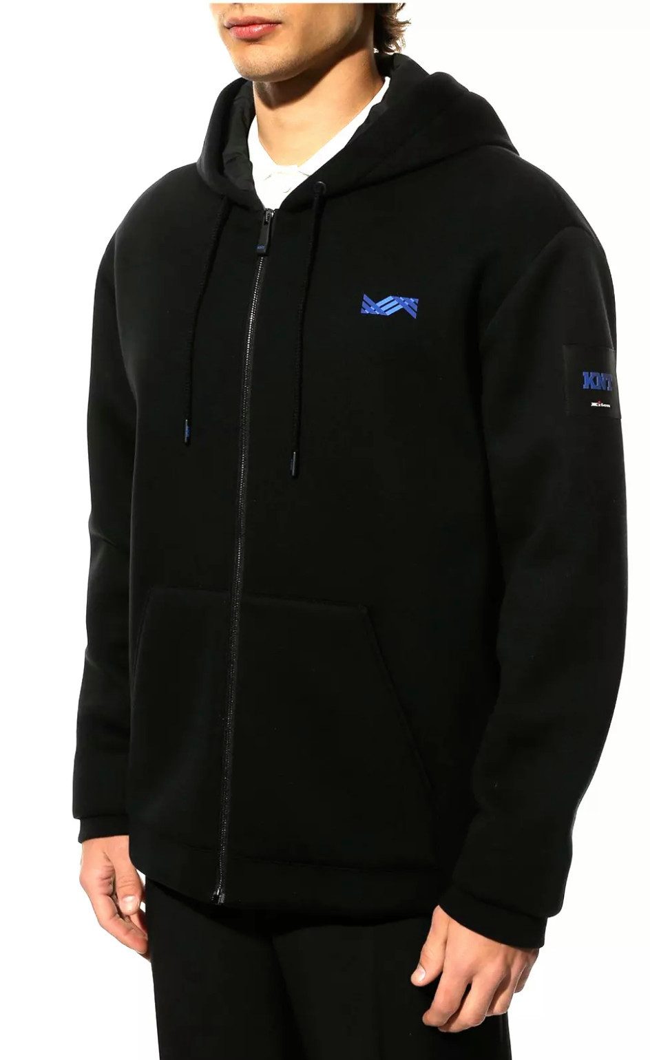 Kiton Blouson KNT Hooded Modal Logo Sweatshirt Verstellbare Kapuze mit Kordelzug und KNT-Logo