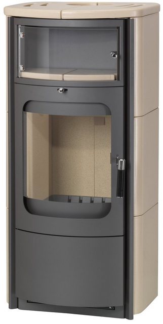 Hark Kaminofen Opera-B, Kachel, 7 kW, Dauerbrand, Teefach mit Glastür