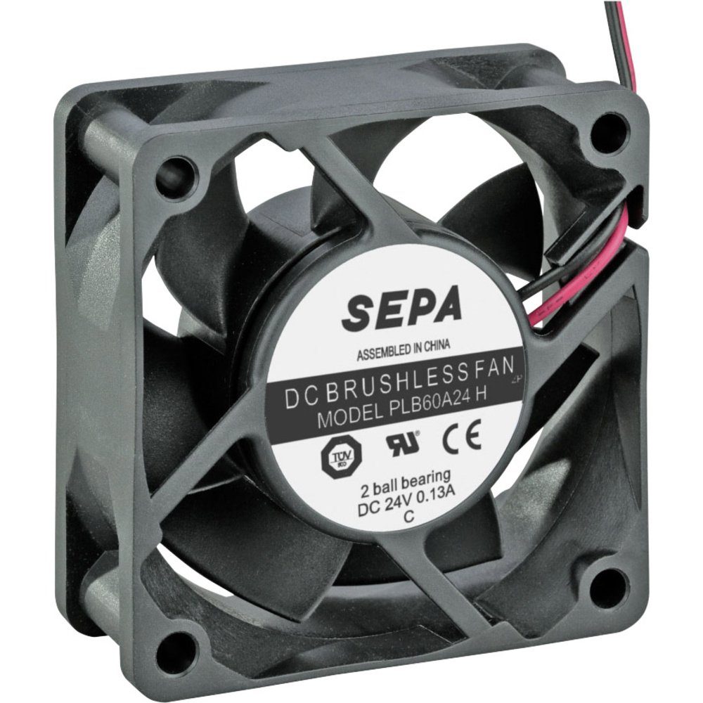 Gehäuselüfter SEPA PLB60A24SE16A Axiallüfter 24 V/DC 36.7 m³/h (L x B x H) 60 x 60 x