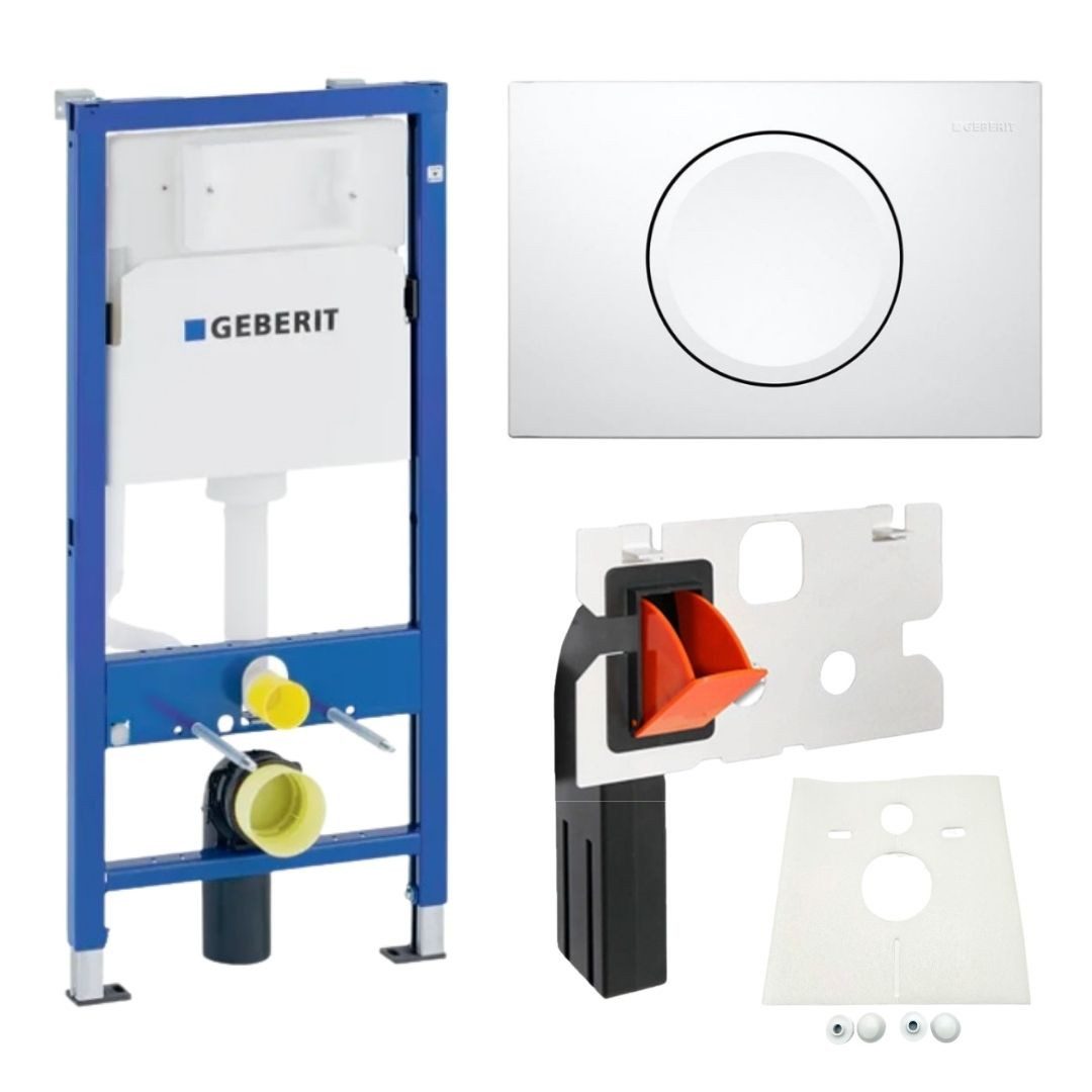 Vorwandelement WC Geberit Spülkasten Drückerplatte Einwurfschacht