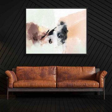 DOTCOMCANVAS® Leinwandbild Elegant Scenery, Leinwandbild weiß beige braun moderne abstrakte Kunst Druck Wandbild