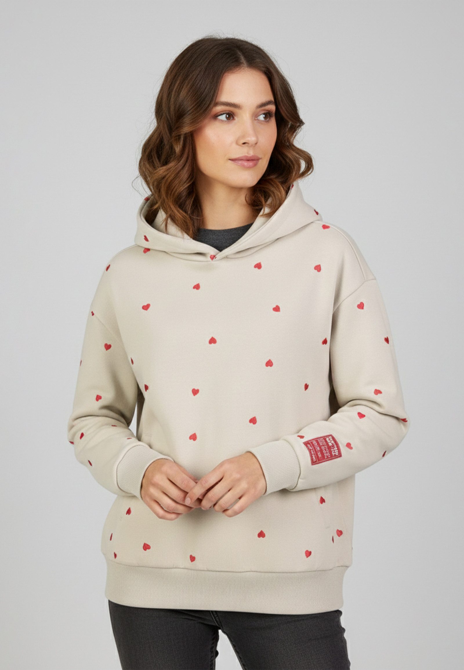 Eight2Nine Hoodie Moderner Frontprint (1-tlg) EIGHT2NINE Hoodie