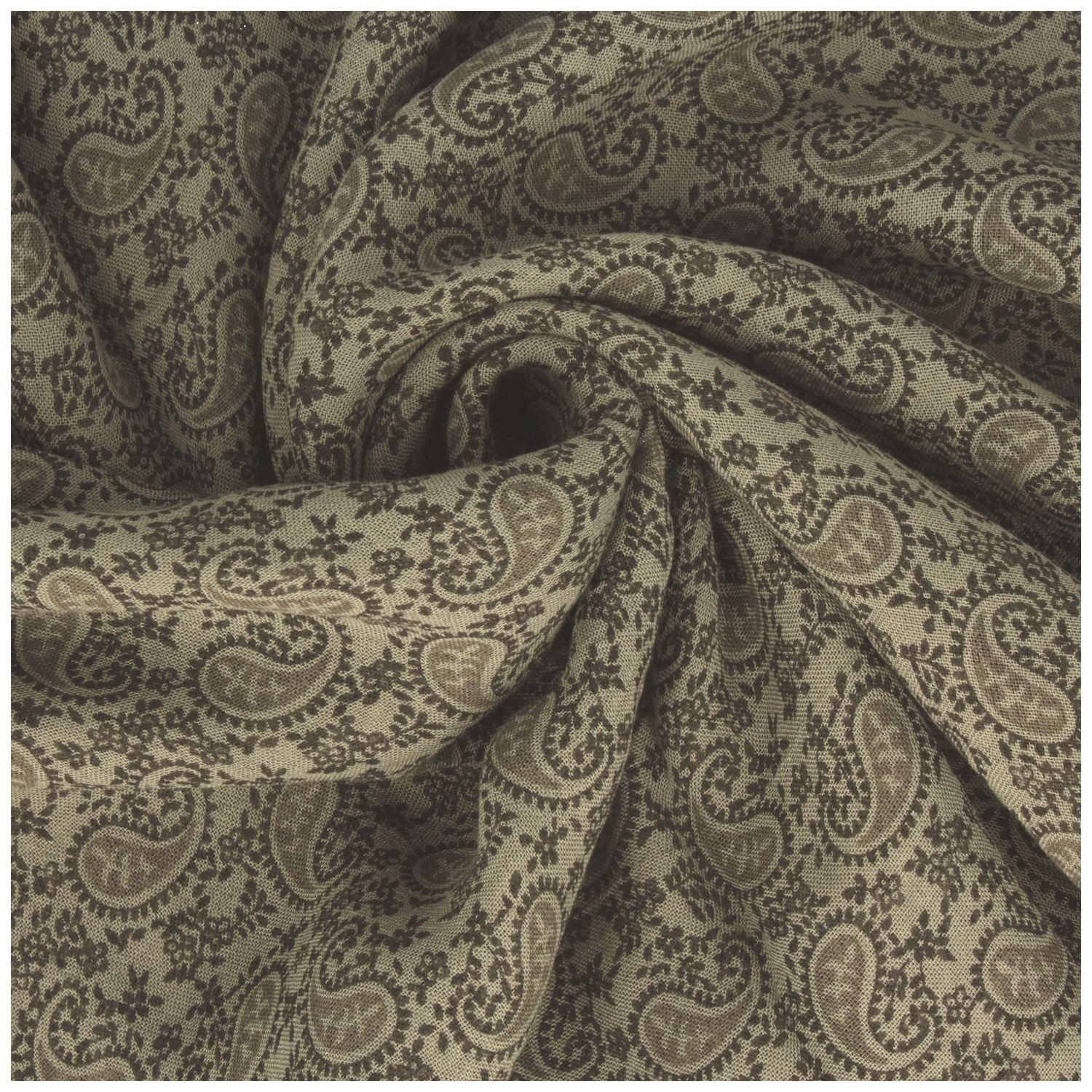 Breiter Schal, Leichter Sommerschal aus Bambus mit Paisley Muster