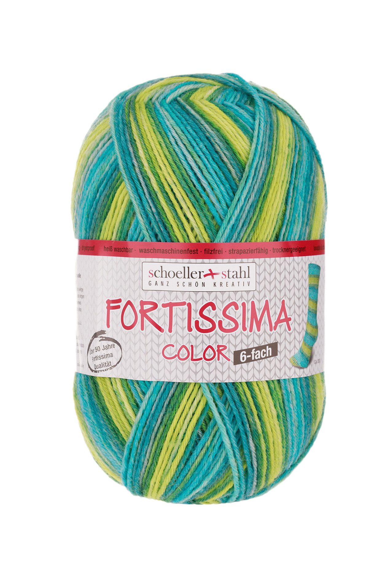 Schoeller + Stahl Fortissima Color 6-fach Häkelwolle, 410 m, pflegeleicht, formstabil und hoher Tragekomfort
