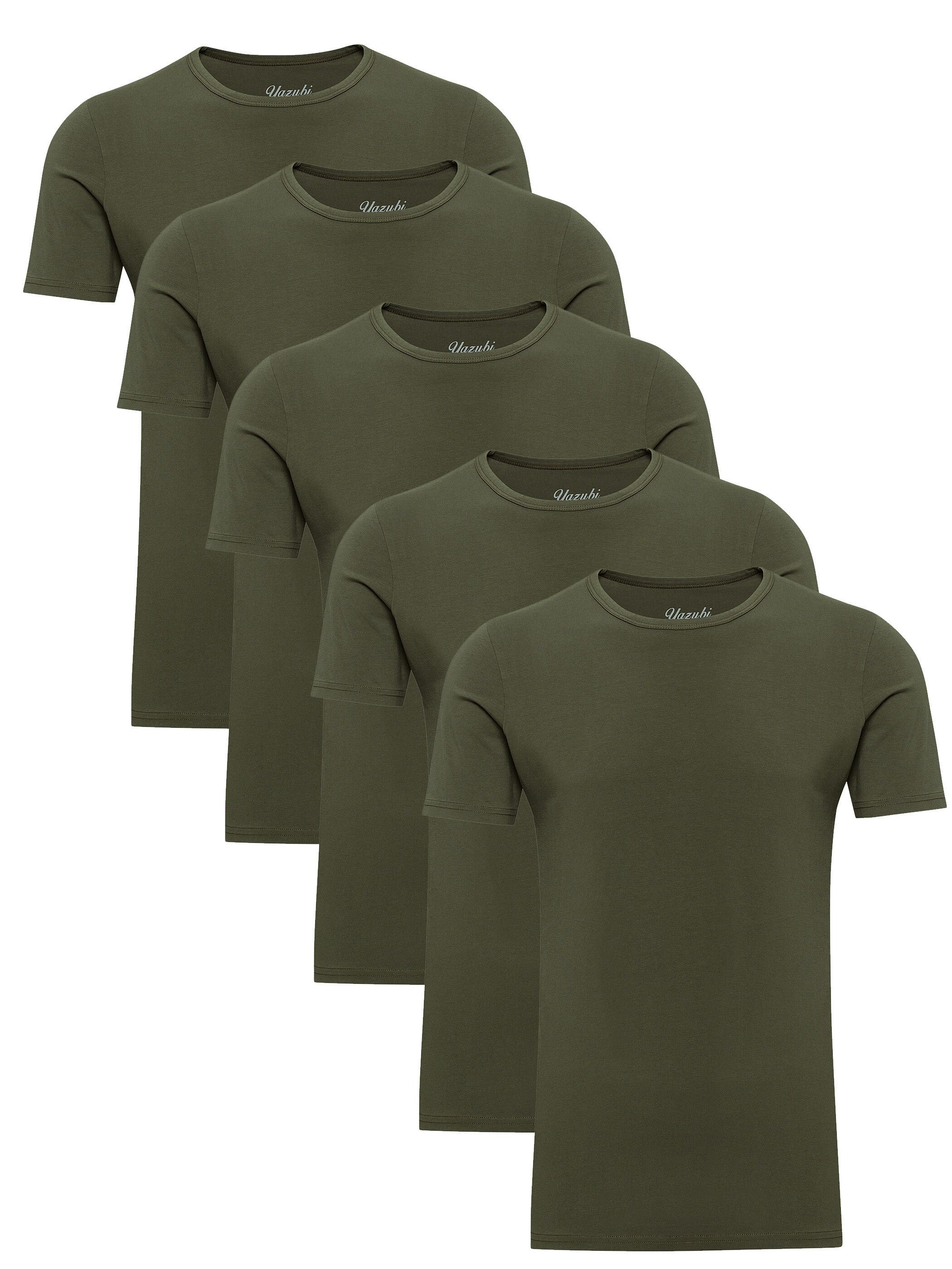 Yazubi T-Shirt Set Herren Basic Regular Fit 5er-Pack (Packung, 5-tlg., 5er-Pack) Baumwolle mit Stretch, Rundhals, Kurzarm, Unterziehshirt, weich