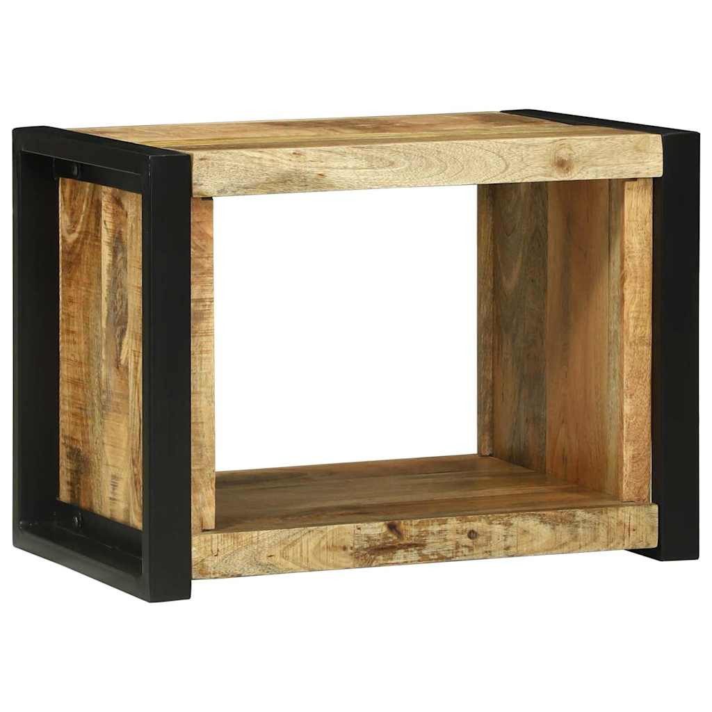 vidaXL Badezimmerspiegelschrank Wandwürfel mit Speicher Braun 55 x 35 x 40 cm Massivholz (1-St)