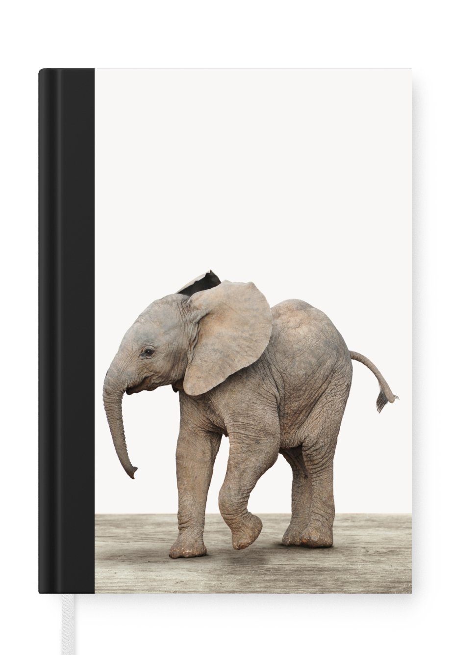 MuchoWow Notizbuch Baby-Elefant - Tiere - Kinder - Mädchen - Jungen, Journal, Merkzettel, Tagebuch, Notizheft, A5, 98 Seiten, Haushaltsbuch