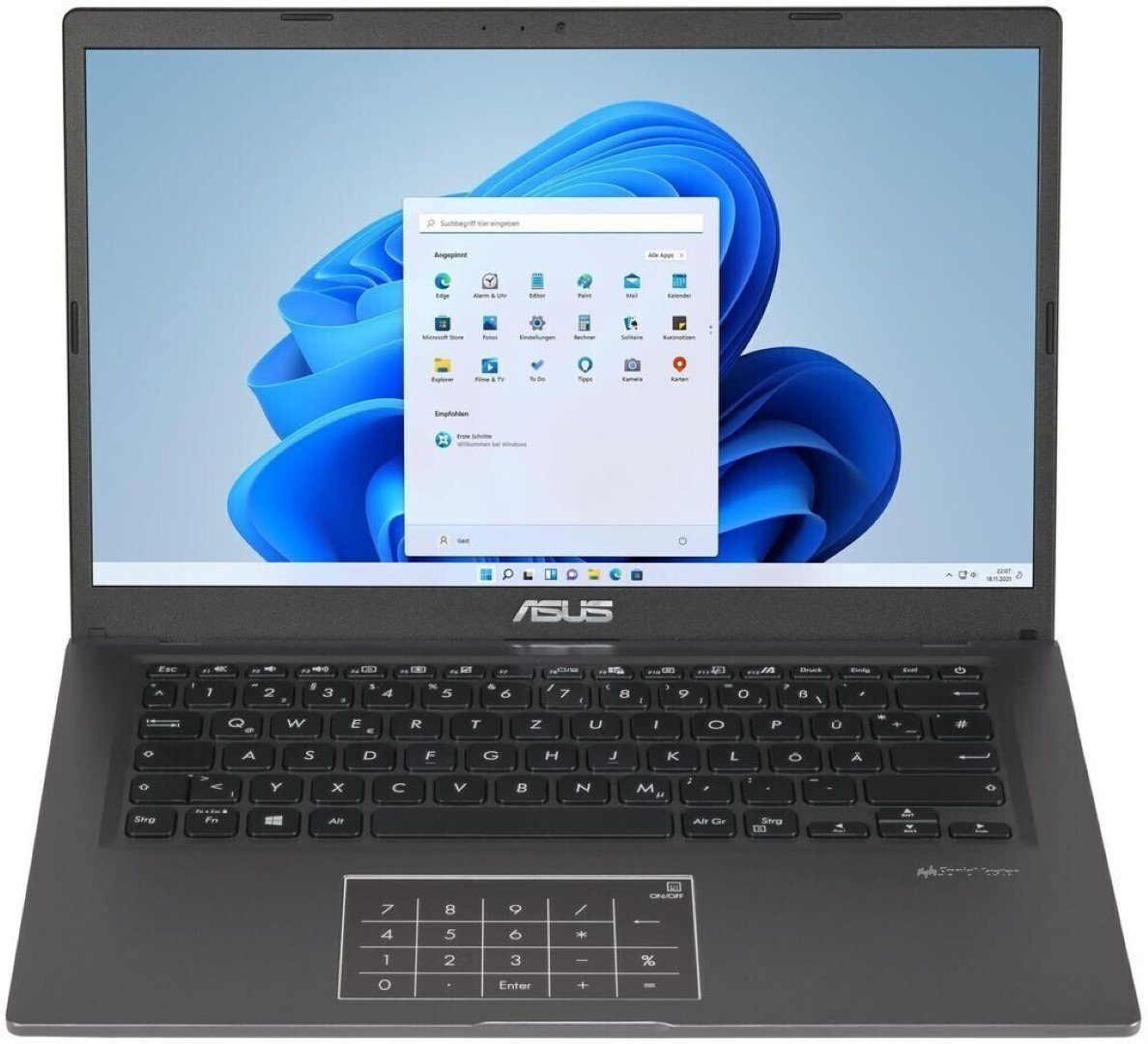 Asus ASUS F415EA-EK115W 35.5 cm (14.0) Full HD Notebook, Intel Core i5-113 Notebook (Intel Core i5-1135G7, Iris Xᵉ Graphics, 512 GB HDD)