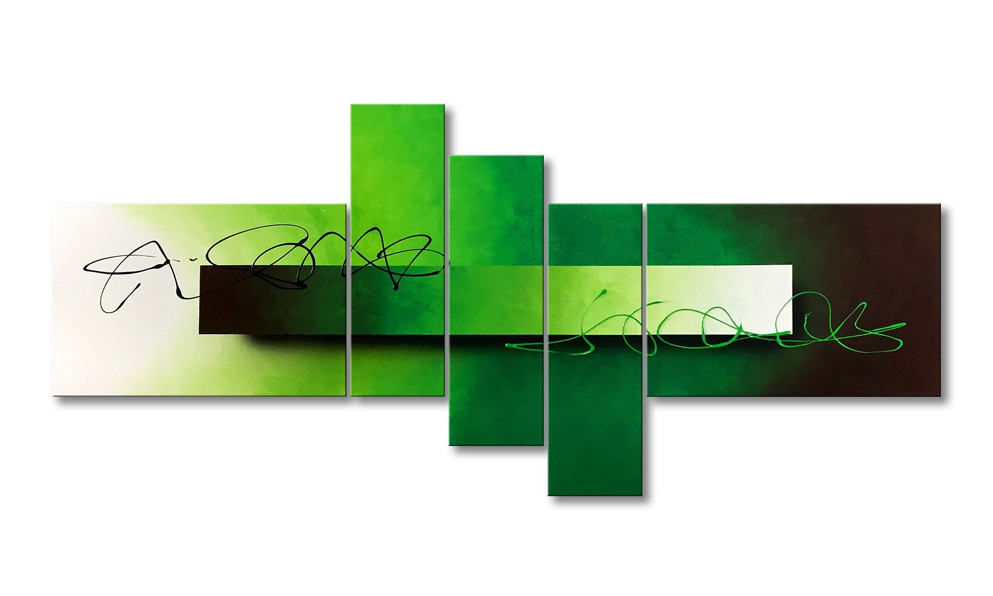 WandbilderXXL Картина Glowing Meadow 180 x 80 cm, Abstrakt, handgemaltes Unikat