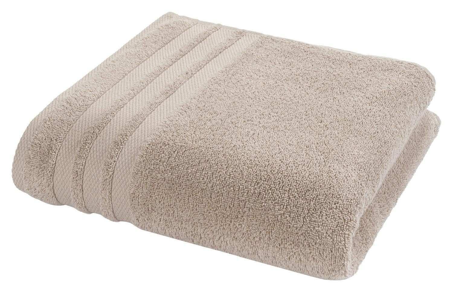 casa NOVA Duschtuch MADRID, 70 x 140 cm, Taupe, (1-St), 450 g/qm, waschbar bei 40 °C