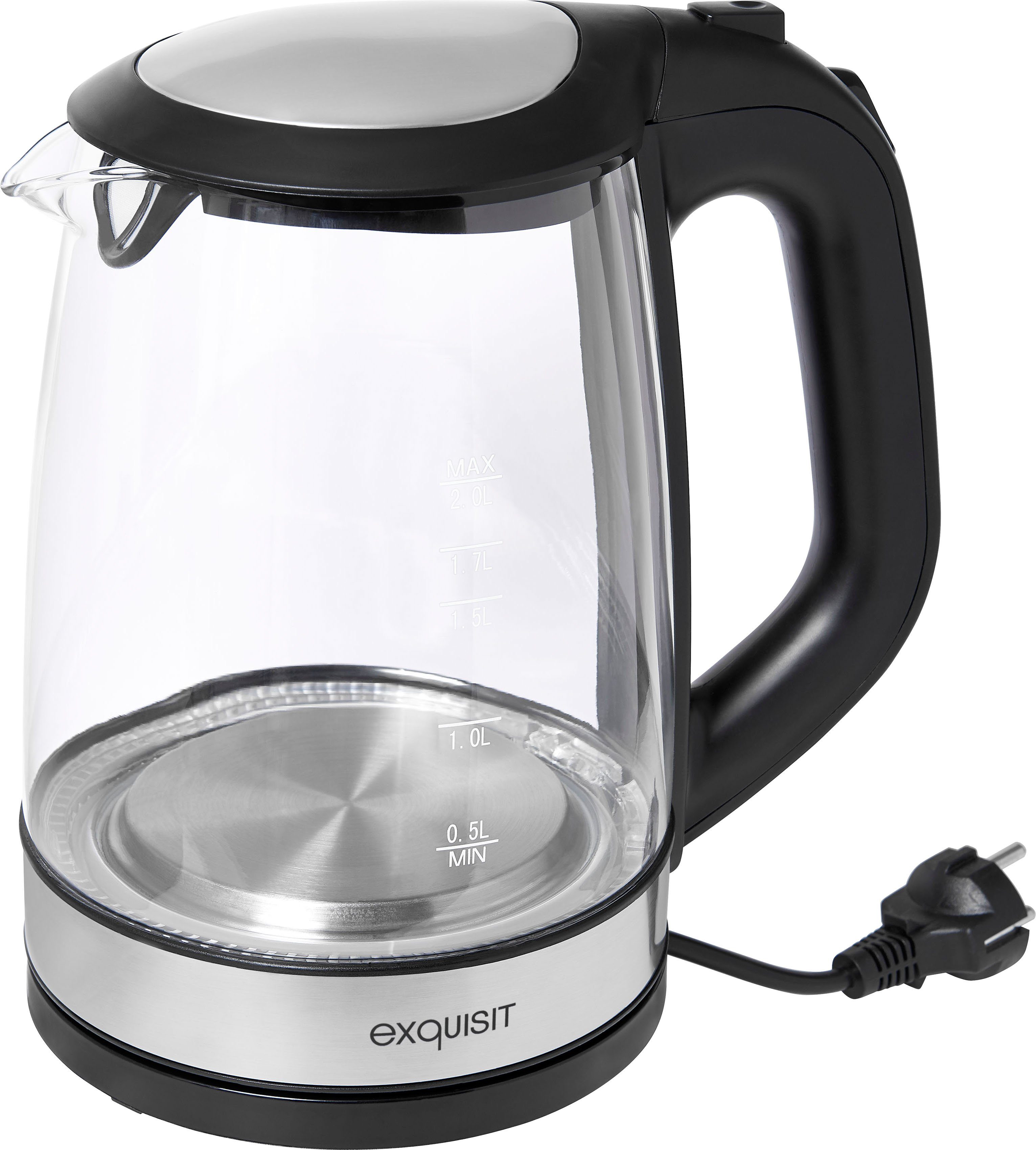 exquisit Wasserkocher WK 3501 swg, 2 l, 2200 W – Bild 4 von 5