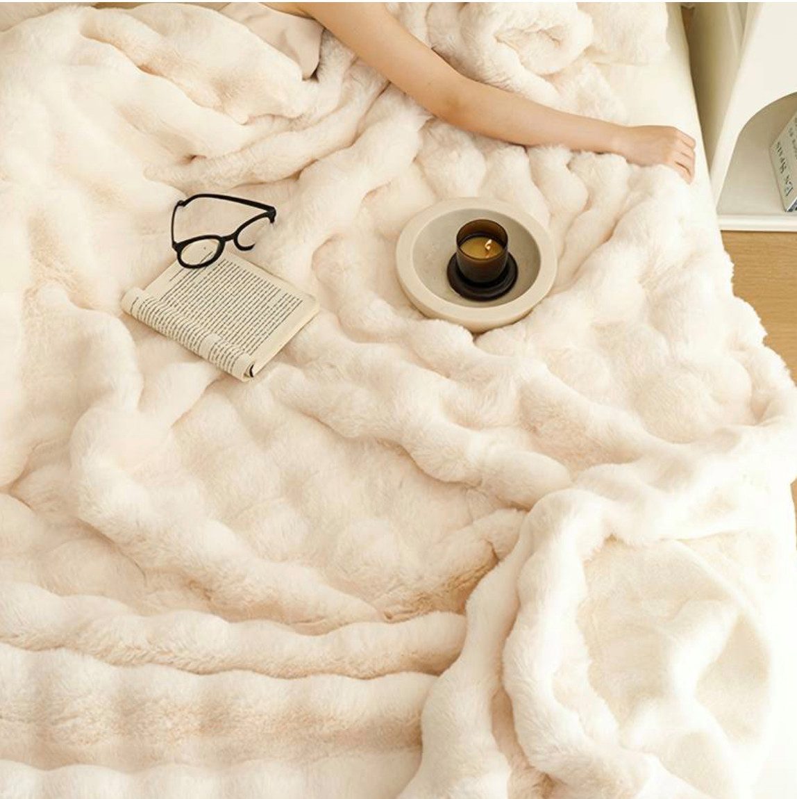 Wohndecke Kunstkaninchenfleece Plüschdecke 160x200 *kein fusseln kein Haare günstig online kaufen