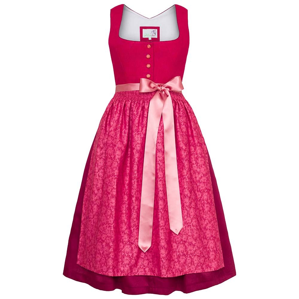 Alpenfee Tracht Dirndl Dirndl Cosma 70er Länge pink